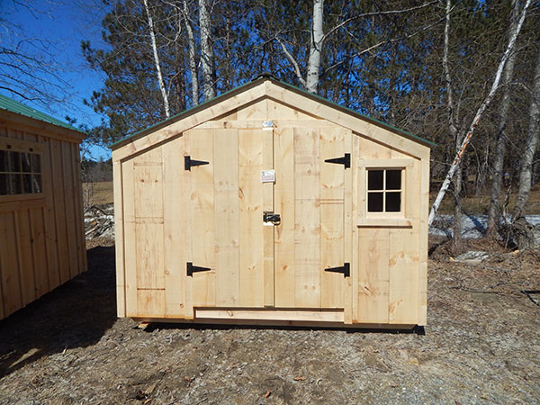 This Utility Shed was custom built with a 16x21 inch fixed barn sash window.