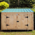 3x8 Garbage Bin with an Evergreen Roof