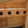 Nesting boxes inside the 4x6 Chicken Coop