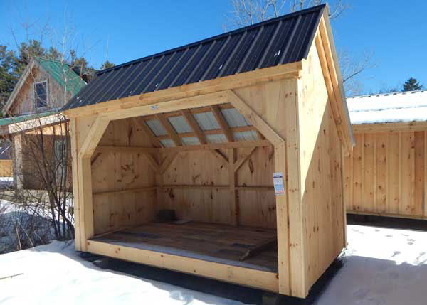 This 6x12 open sided storage shed has 72 square feet of interior space.