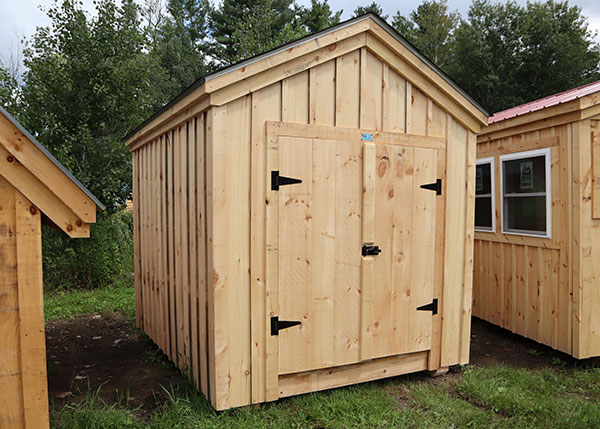 Architectural asphalt shingles were used to roof this custom built Gable storage shed.