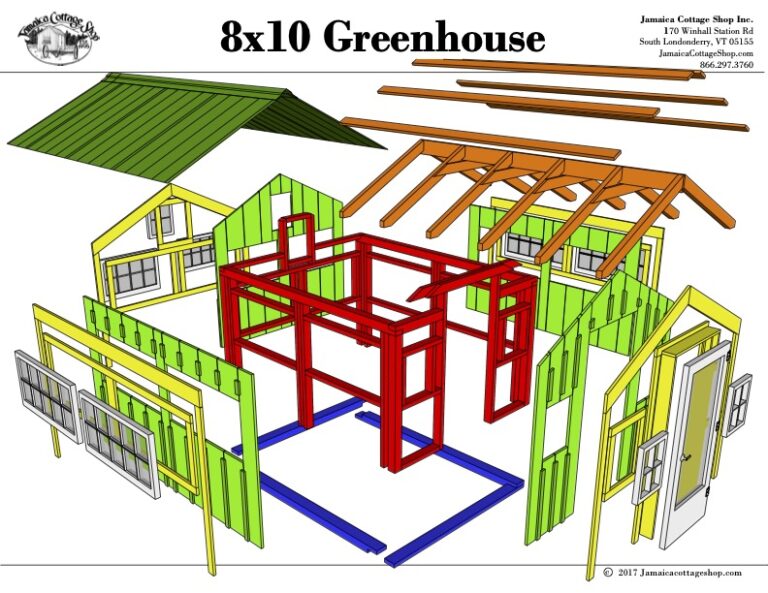 Greenhouse 8x10 PreCut Kit • Jamaica Cottage Shop