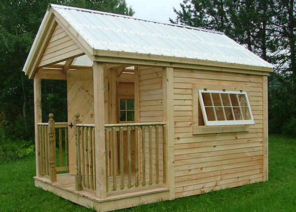 8x12 Garden Shed with window, porch, siding and roof upgrades