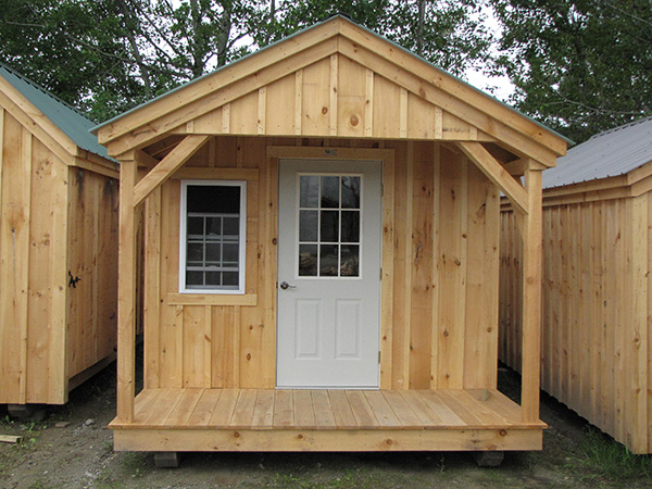 This insulated bunk house was custom built with an alternative window layout.