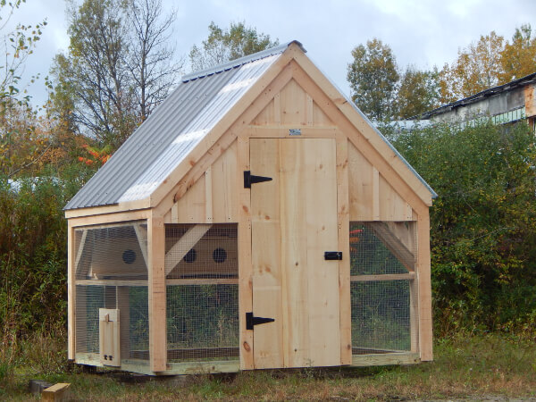 Our 8x8 coop is a deluxe shelter for any kind of fowl you want to keep.