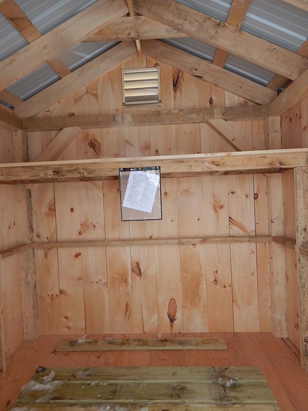 Inside the gable shed you will find the CDX plywood floor decking much more durable than flooring you will find in other companies sheds.
