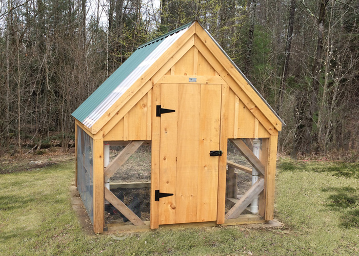 8×8 Chicken Coop, Fully Assembled, Charcoal Roof: 22-INV5097-1