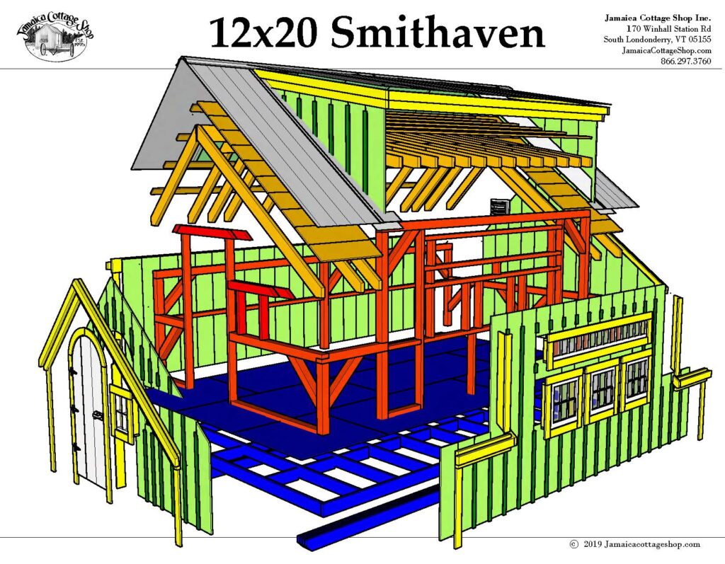 Smithaven 12x20 PreCut Kit • Jamaica Cottage Shop