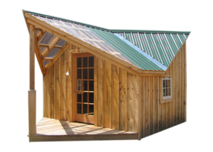 The beautiful Backyard Retreat shed can be used for storage or recreation