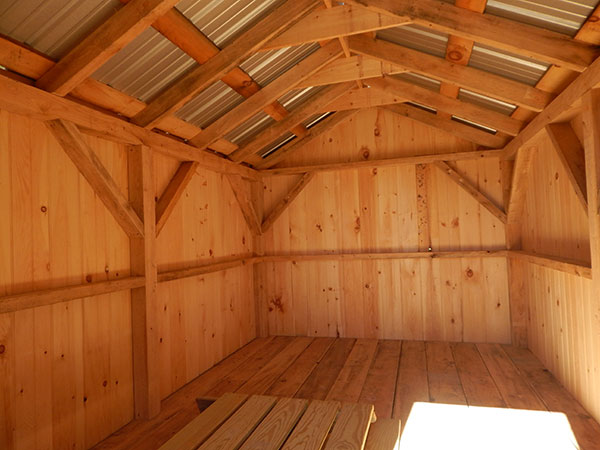 Our economy line of Vermonters is built with the same rough sawn hemlock frame that all of our buildings utilize.