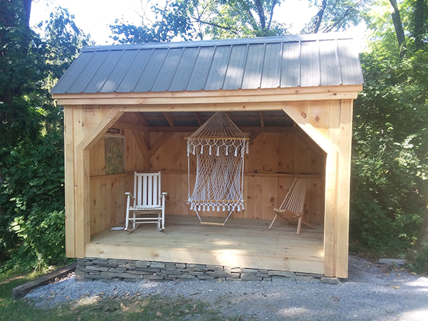 How to turn a three sided shed into a detached porch