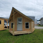 This four season cabin was custom built with asphalt shingle roofing.