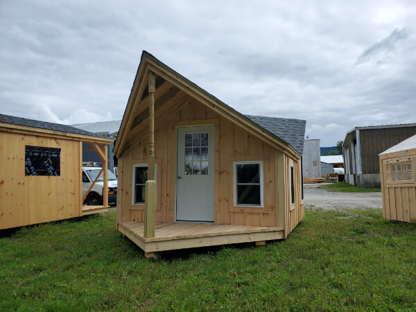 This four season cabin was custom built with asphalt shingle roofing.