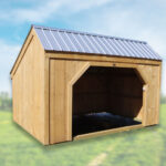 Run-In Basic livestock shed available as part of our fully assembled inventory.