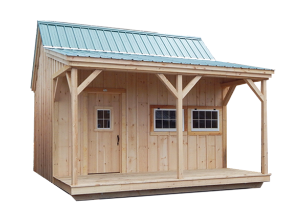 16x16-Homesteader-cabin-design-6'-porch-loft-model