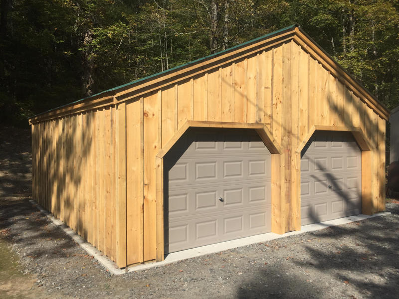 Simple Garage with Two Overhead Doors