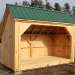 6x12 Woodbin with Evergreen Roof
