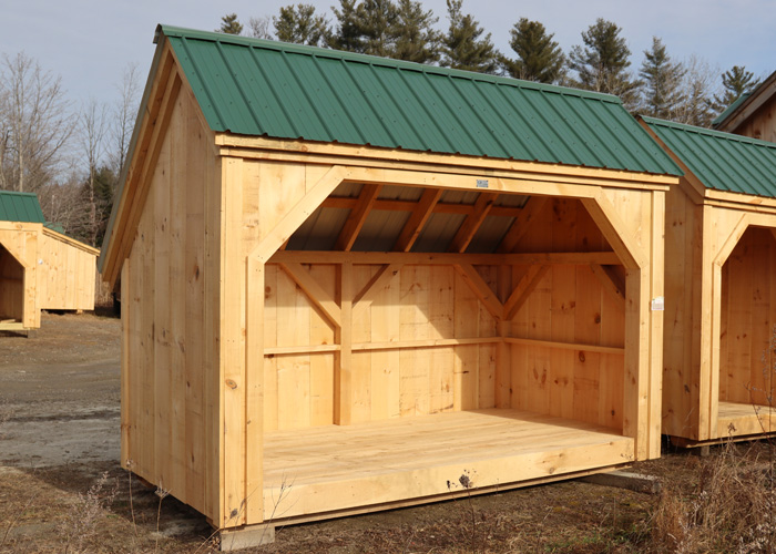 6x12 Woodbin with Evergreen Roof