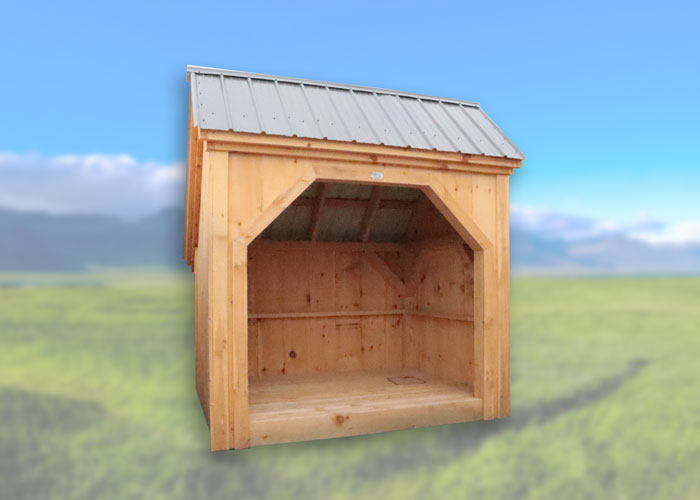 6x8 Woodbin Wood Shed Fully Assembled Inventory INV6817-1