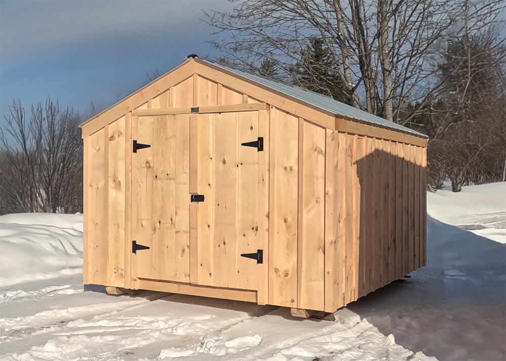 Handmade shop SALE 10x12 Vermonter • Fully Assembled Pine Equipment Sheds