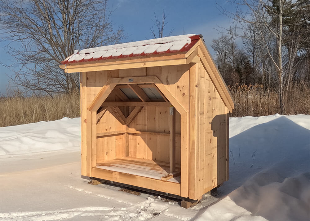 4x8 Woodbin | Fully Assembled Firewood Storage Shed