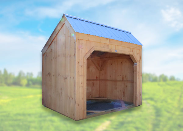Run-In basic horse and goat shelter sold fully assembled.