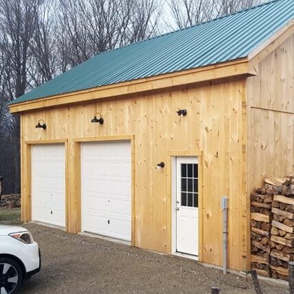 20x30 Two Bay Garage built from a complete pre-cut kit