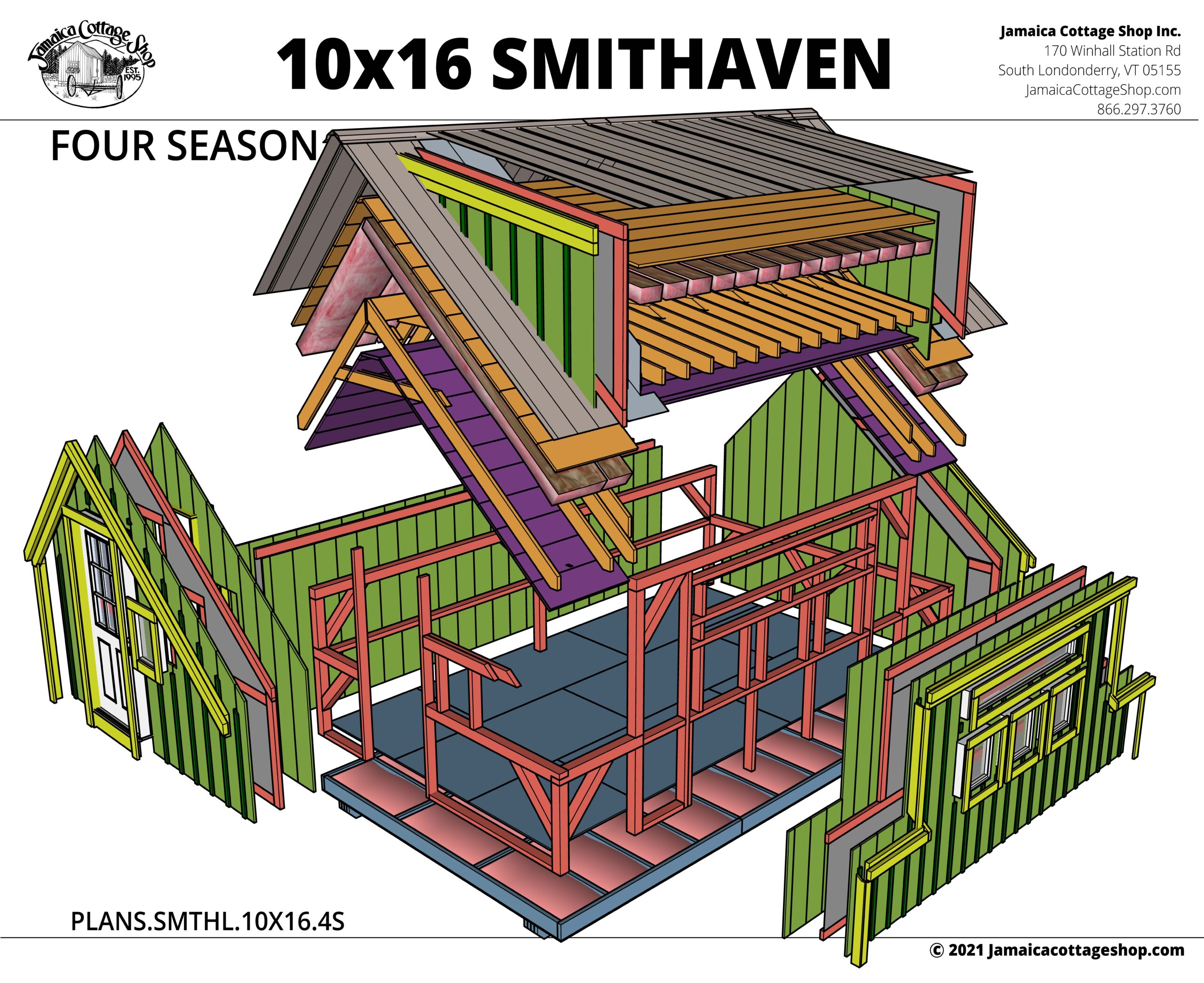 Smithaven 10x16 4-Season Pre-Cut Kit • Jamaica Cottage Shop