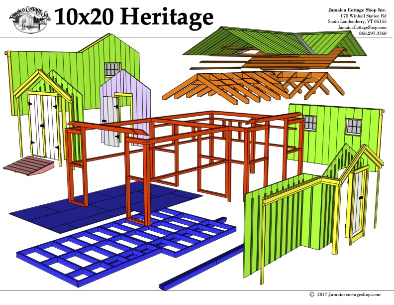 Heritage 10x20 Pre-Cut Kit • Jamaica Cottage Shop