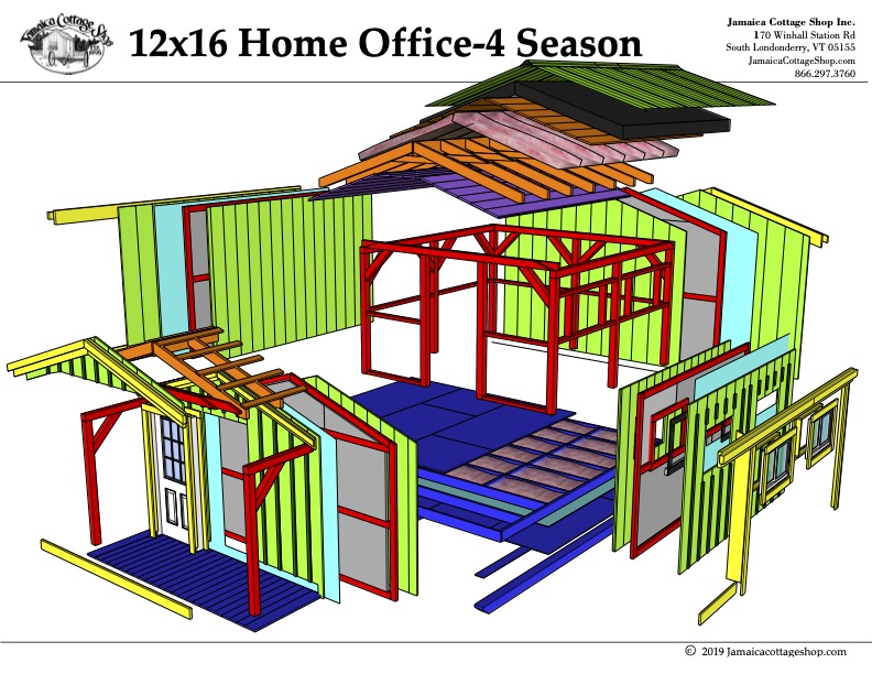 Home Office 12x16 4-Season Pre-Cut Kit • Jamaica Cottage Shop