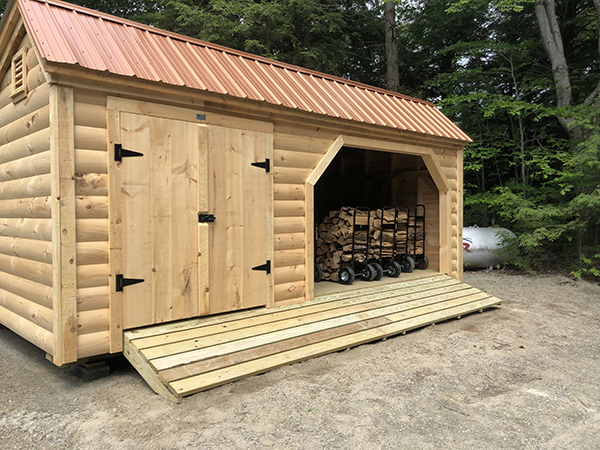 Old Log Ramp Log Cabin Unique Ramps Rabbit Hutch W/ Wheels Run Ramp Wooden Light