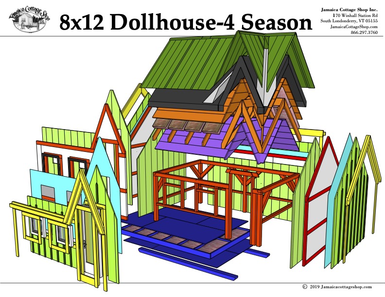 Dollhouse 8x12 4-Season Pre-Cut Kit • Jamaica Cottage Shop Dollhouse 8x12 4-Season Pre-Cut Kit • Jamaica Cottage Shop
