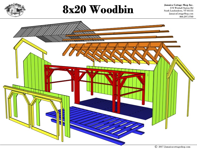 Woodbin 8x20 Pre-Cut Kit • Jamaica Cottage Shop