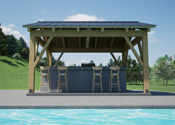 Timber Frame Pavilion 12x16 Pre-Cut Kit • Jamaica Cottage Shop