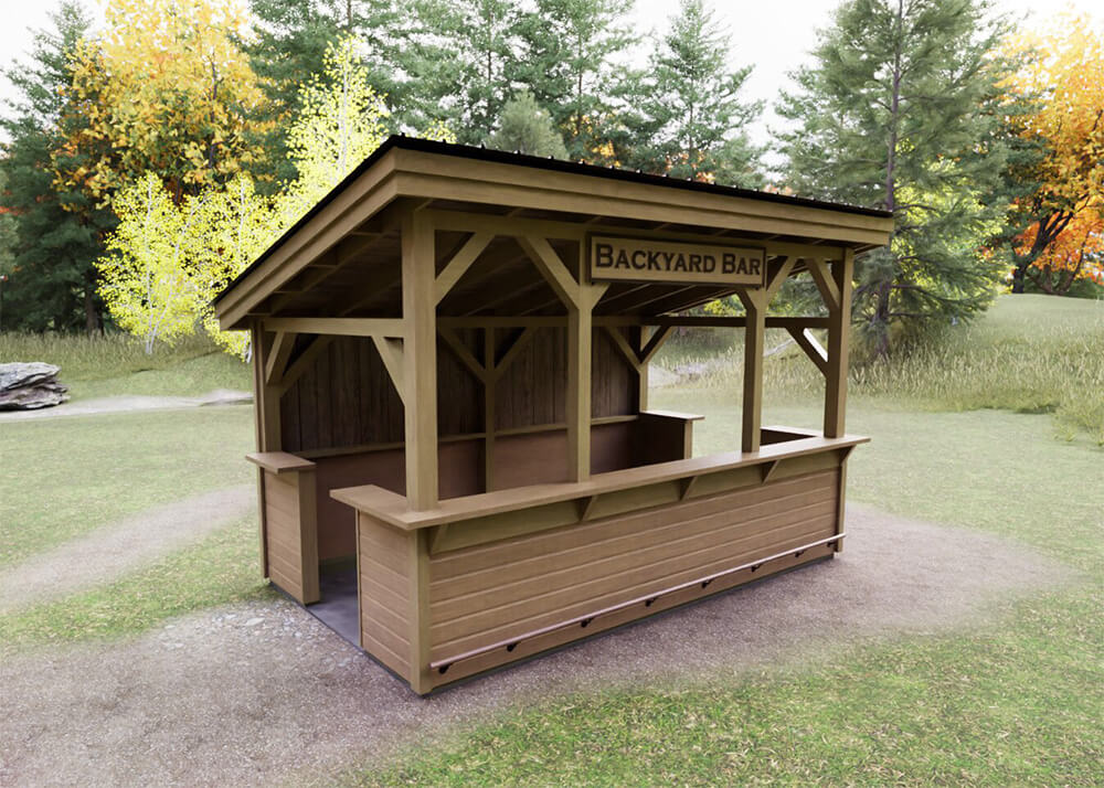 Backyard Bar 8x14 Fully Assembled • Jamaica Cottage Shop